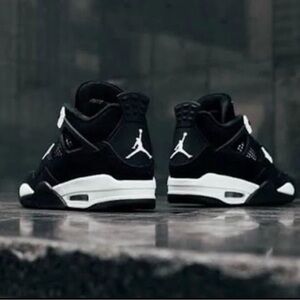 Jordan Kids Black and White Retro Sneakers